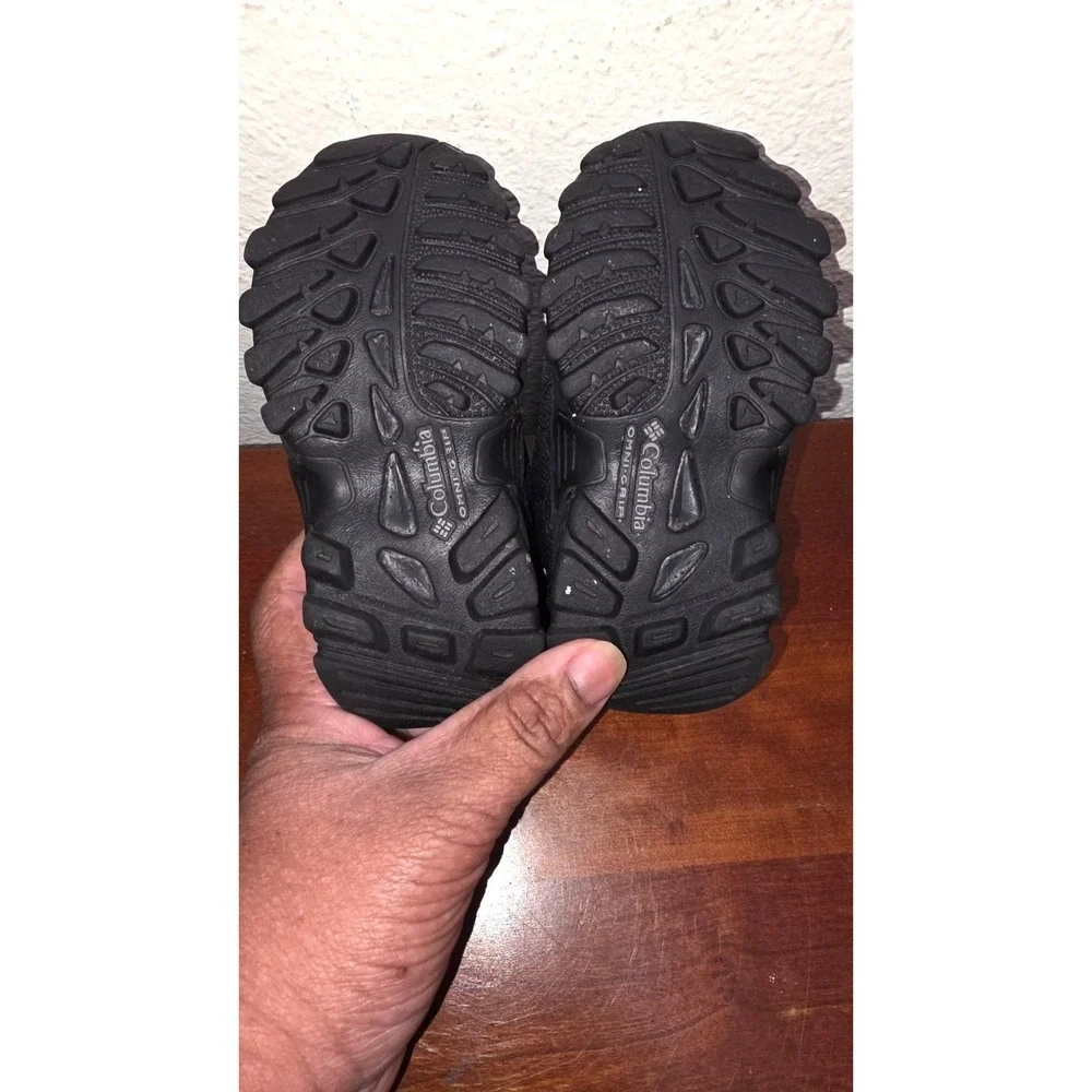 Columbia Kids‎ Black Trail Hiking Shoes Drawstring Closure Size 8